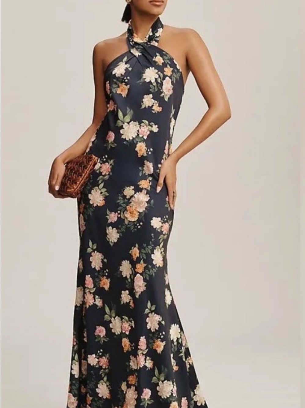 Anthropologie BHLDN Ruby Twist Halter
Satin Dress NWT Size 4